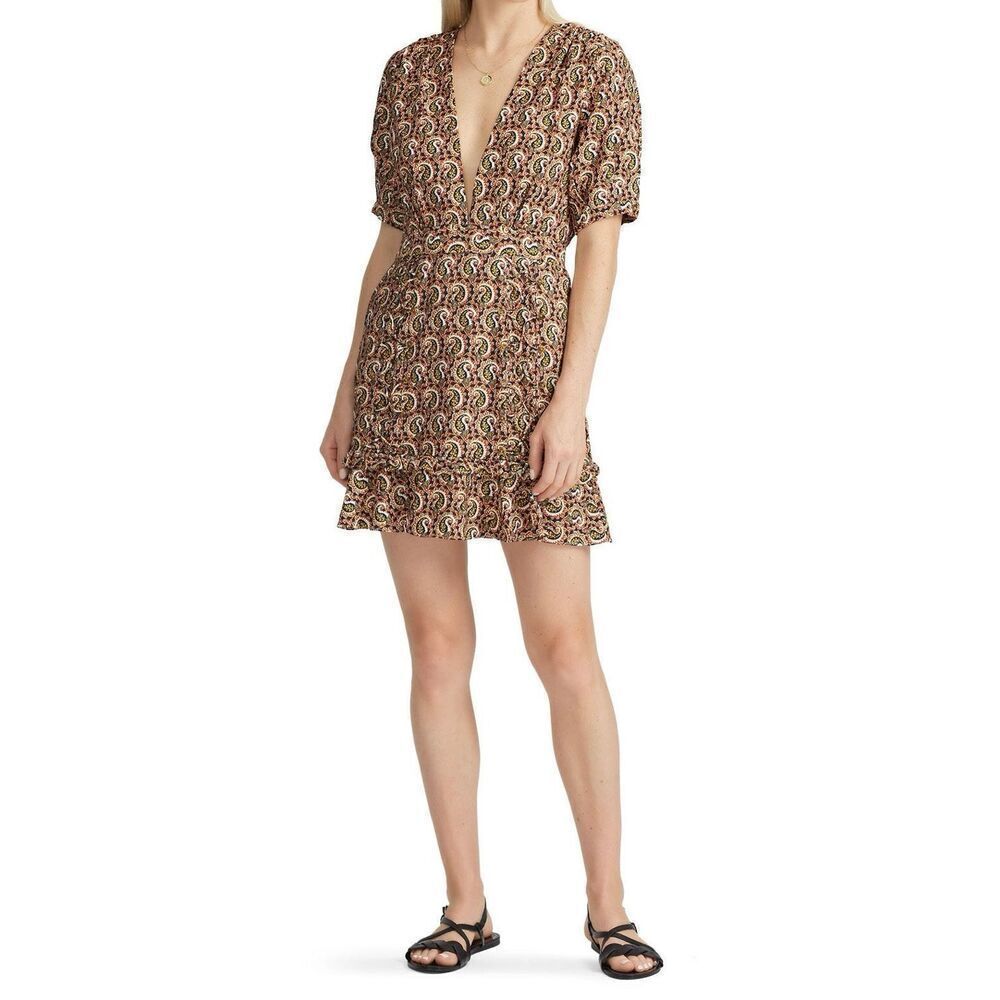 NWOT The East Order  Paisley Print Alix Boho Lined Mini Dress Women’s Medium